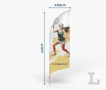 Alu Beachflag Bend L - Fan Zone | Window2Print