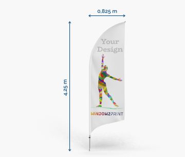 Alu Beach Flag Bend L - Window2Print