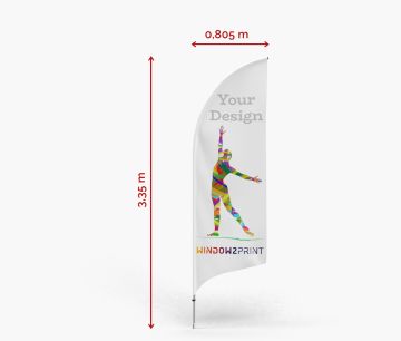 Aluminij Beach Flag Bend M - Window2Print