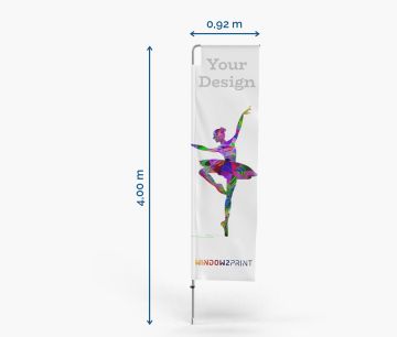 Alu Beach Flag Quadratic 400 cm | W2P