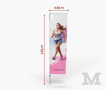Alu Beachflag Quadratic M - Fan Zone | Window2Print