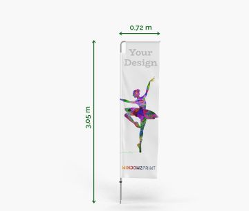 Alu Beach Flag Quadratic 305 cm | Window2Print
