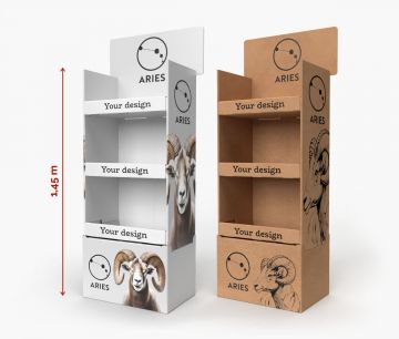 ARIES Polični zaslon 61 x 41 x 145 cm | Window2Print