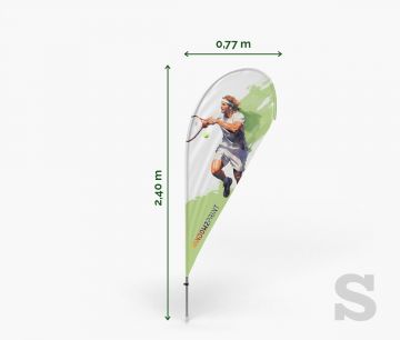 Classic Beach Flag Drop S - Fan Zone | Window2Print