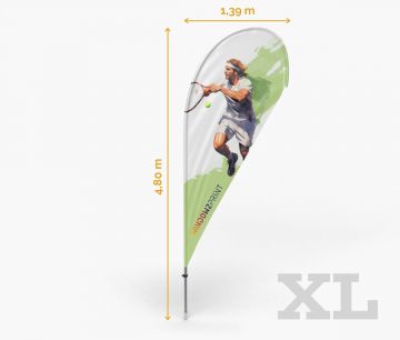 Classic Beach Flag Drop XL - Fan Zone | W2P