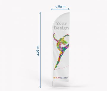 Classic Beach Flag Straight L - Window2Print