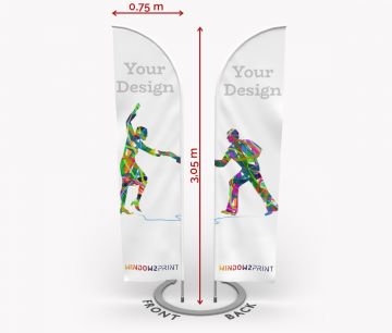 Klasična dvostrana Beach Flag Straight M - W2P