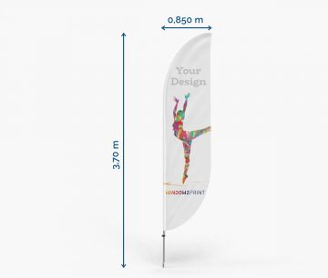 Classic Beach Flag Bend L | Window2Print