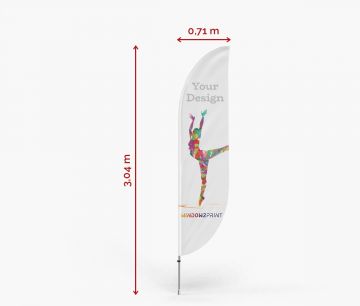 Classic Beach Flag Bend M | Window2Print