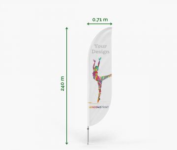 Classic Beach Flag Bend S |  Window2Print