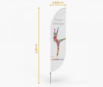 Classic Beach Flag Bend XL | Window2Print