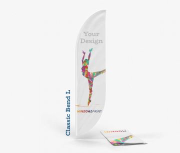 Classic Beach Flag Bend L - ispis - Window2Print