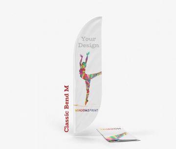 Classic Beach Flag Bend M - ispis - Window2Print