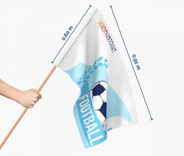 Zastava s drvenom palicom 91 x 60 cm - Fan Zone | Window2Print