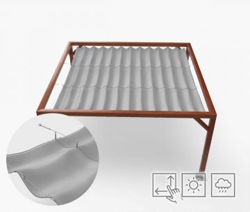 Pergola Nadstrešnica Classic - vodootporna - siva- Window2Print