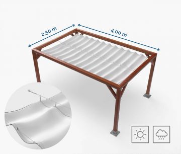 Pergola Nadstrešnica Classic - 250 x 400 cm - vodootporna bijela - Window2Print