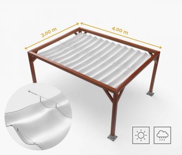 Pergola Nadstrešnica Classic - 300 x 400 cm - vodootporna - bijela - Window2Print