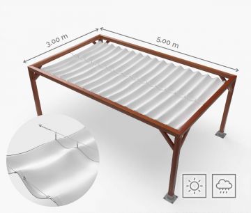 Pergola Nadstrešnica Classic - 300 x 500 cm - vodootporna - bijela - Window2Print
