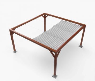 Pergola Nadstrešnica Classic - 400 x 400 cm - vodootporna - bijela