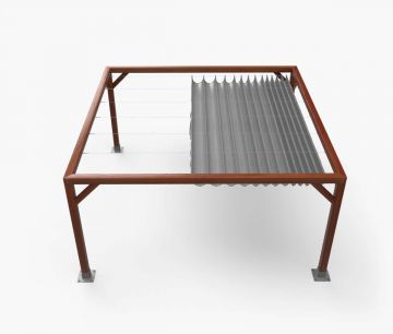 Pergola Nadstrešnica Premium - vodootporna - siva