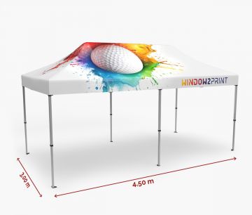 Promotivni šatori Veliki 3 x 4,5 m s krovom - Fan Zone| Window2Print