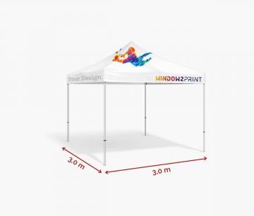 Promotivni šatori srednje veličine 3 x 3 m s krovom - Window2Print