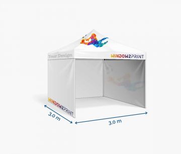 Promotivni šatori Srednji 3 x 3 m s krovom i zidovima - Window2Print