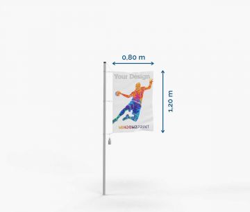 Promotivne zastave - Poliester 115 - 80 x 120 cm - s kukicama I Window2Print