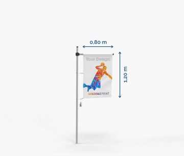 Promotivne zastave - Poliester 115 - 80 x 120 cm - s tunelom i kukicama I Window2Print