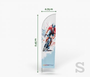 Classic Beach Flag Straight S - Fan Zone | Window2Print