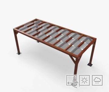 Tenda sa zaštitnom trakom - vodootporna - siva - W2P