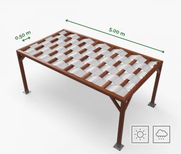 Tenda sa zaštitnom trakom - 50x500 cm - vodootporna - bijela・ Window2Print