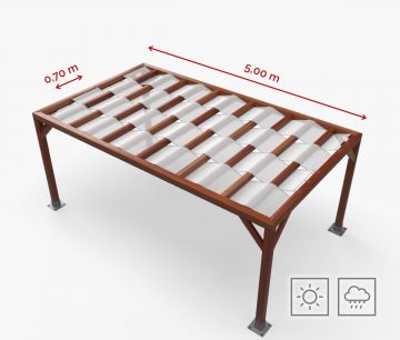 Tenda sa zaštitnom trakom - 70x500 cm - vodootporna - bijela・ Window2Print