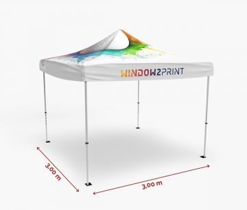 Promotivni šatori srednje veličine 3 x 3 m s krovom - Fan Zone | Window2Print