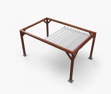 Pergola Nadstrešnica Premium - 250 x 400 cm - vodootporna - bijela