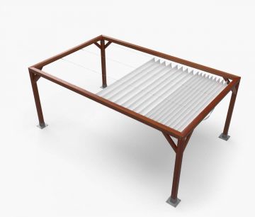 Pergola Nadstrešnica Premium - 300 x 500 cm - vodootporna - bijela