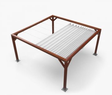 Pergola Nadstrešnica Premium - 400 x 400 cm - vodootporna - bijela