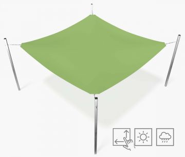 Pravokutna jedra za sjenilo - vodootporna - zelena - Window2Print