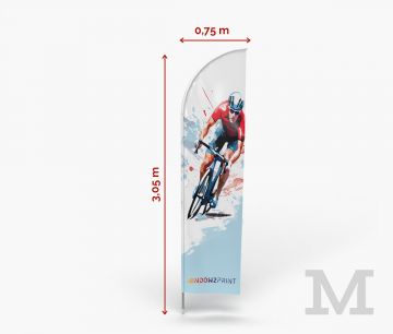 Classic Beach Flag Straight M - Fan Zone | Window2Print