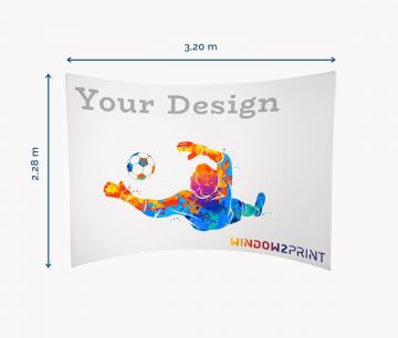 Vodoravni izložbeni štand za tkanine - Window2Print