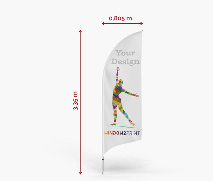 Aluminij Beach Flag Bend M - Window2Print