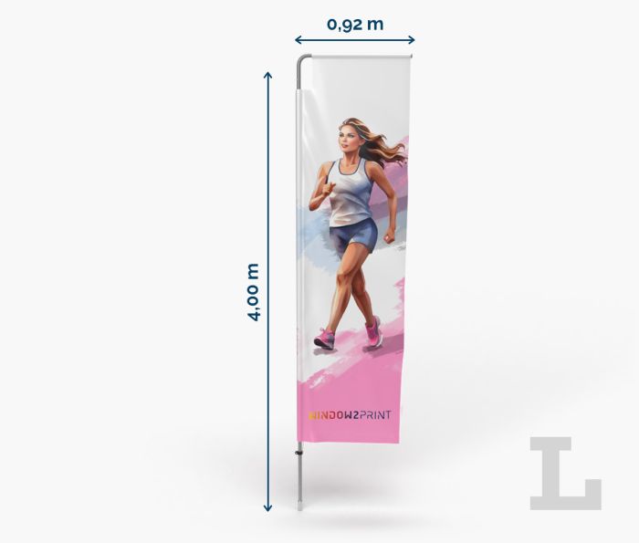 Alu Beach Flag Quadratic L - Fan Zone | Window2Print