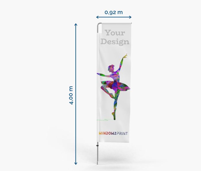 Alu Beach Flag Quadratic 400 cm | W2P