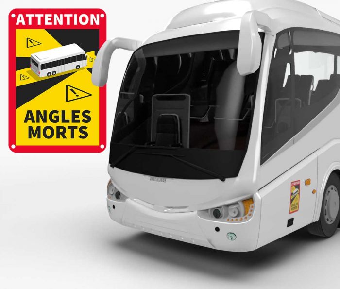 Znak za mrtve kutove - aluminijska kompozitna ploča 3 mm - autobus - 10 komada - Window2Print