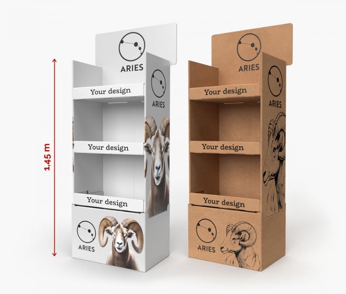 ARIES Polični zaslon 61 x 41 x 145 cm | Window2Print