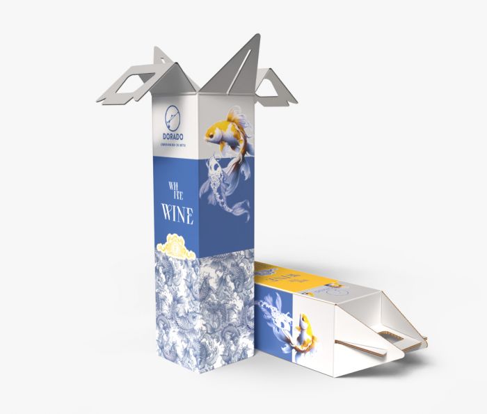 Kutija za vino s ručkom - za jednu bocu-Window2Print