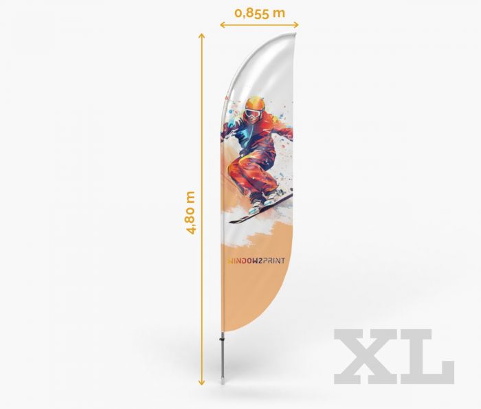 Classic Beach Flag Bend XL - Fan Zone | Window2Print