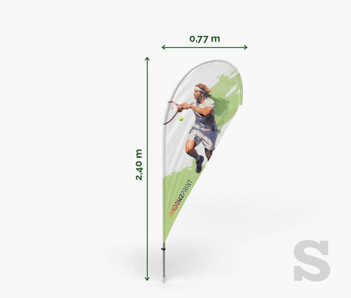 Classic Beach Flag Drop S - Fan Zone | Window2Print