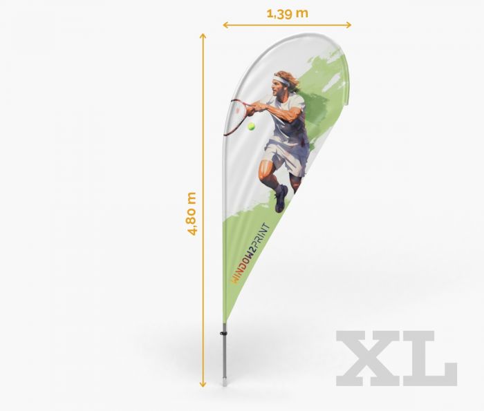 Classic Beach Flag Drop XL - Fan Zone | W2P