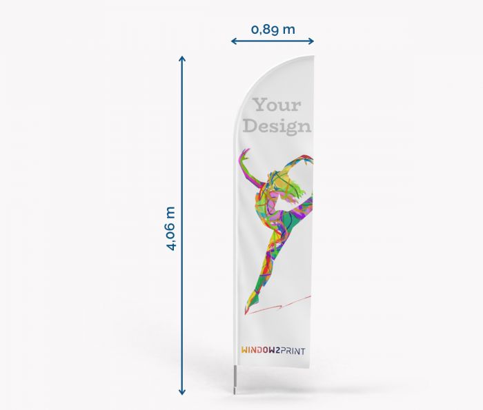 Classic Beach Flag Straight L - Window2Print